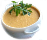 Суп-пюре из баклажанов с грибами (постный) 250 г.