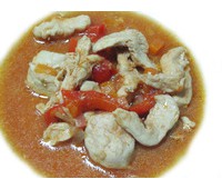 Поджарка из куриной грудки с овощами 150 г.