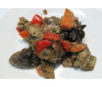 Печень куриная с овощами 180 г.