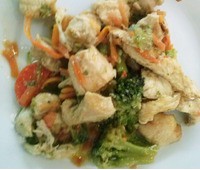 Курица "Терияки" с овощами 130 г.