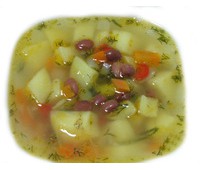 Суп картофельный с фасолью (постное блюдо) 250 г.